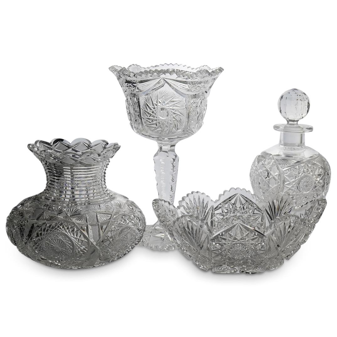(4Pc) American Brilliant Crystal Collection (1 of 6)