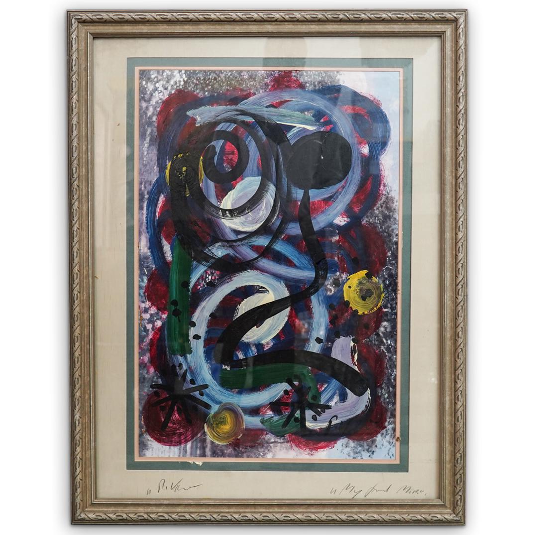 Peter Keil (German, 1942) "My friend Miro" Painting (1 of 5)