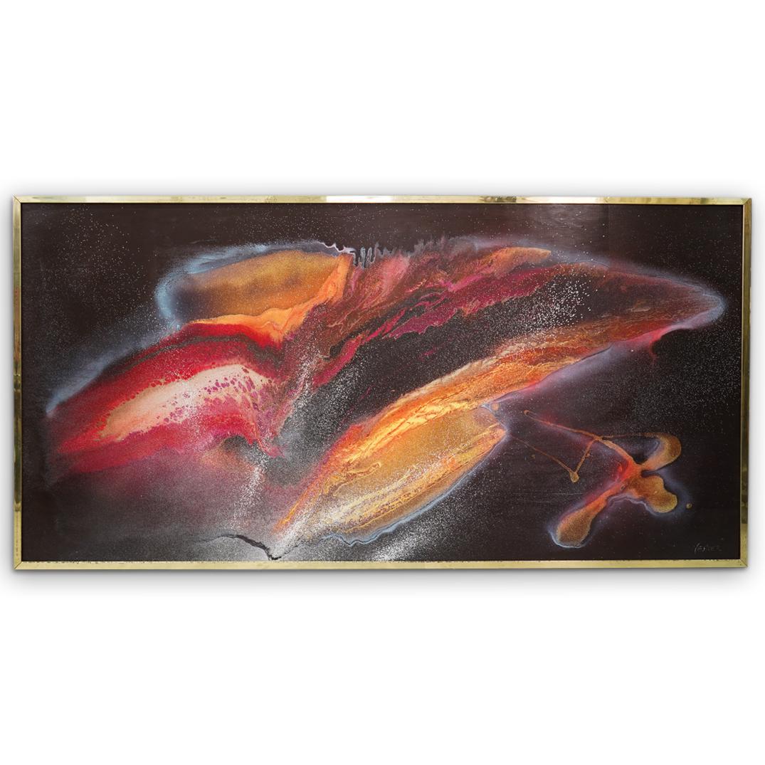 Monumental Mid-Century Galaxy Painting (1 of 7)