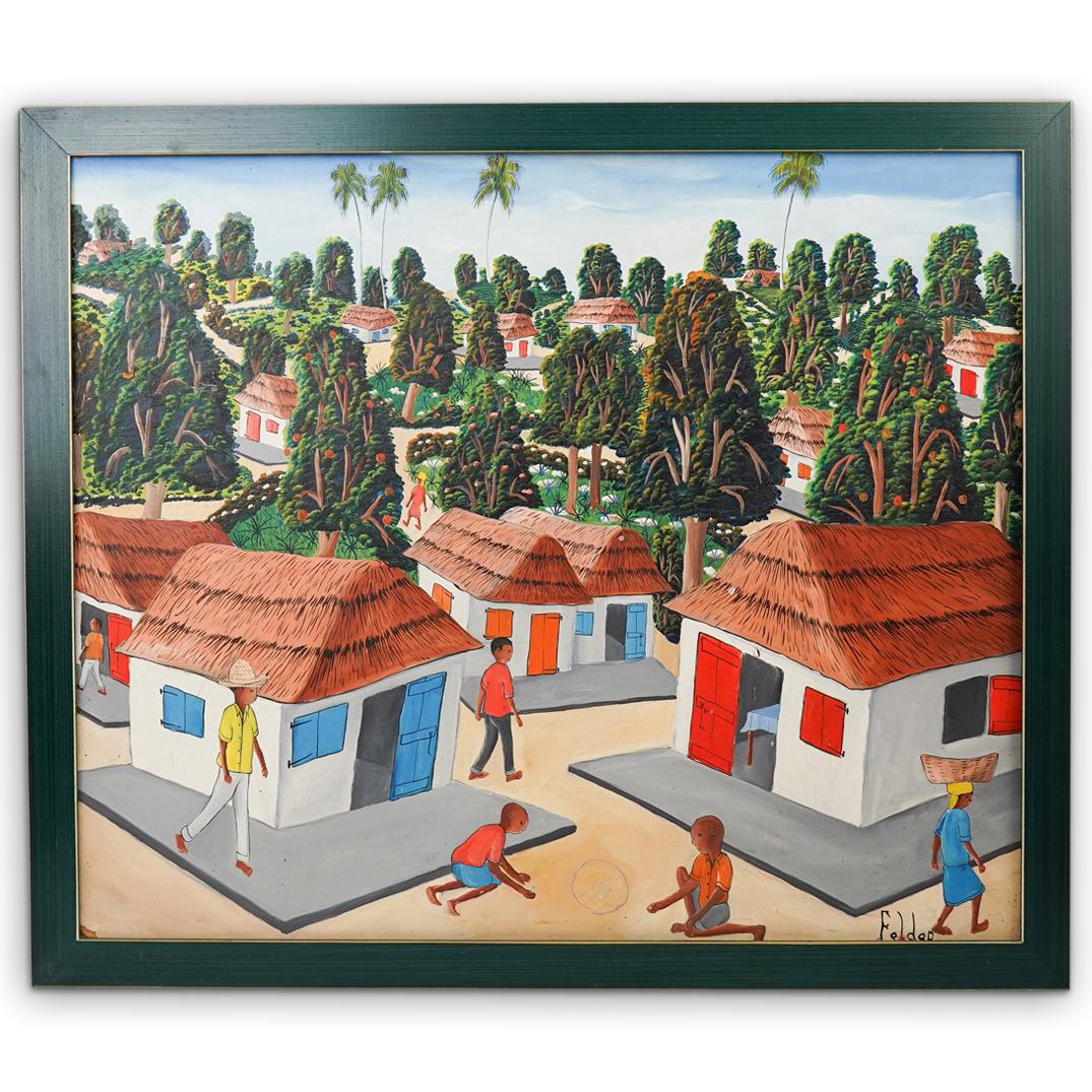 J Felder Dubuque Haitian Oil Painting (1 of 4)