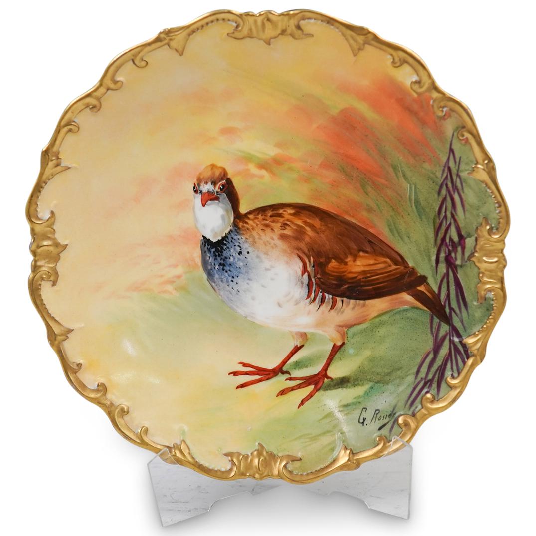 Artist Signed Limoges Painted Plate (1 of 4)