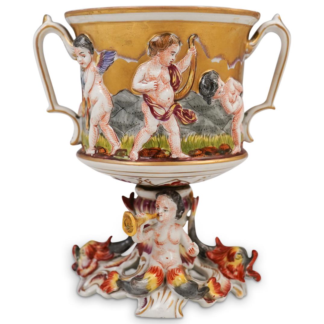 Capodimonte Figural Porcelain Chalice (1 of 6)
