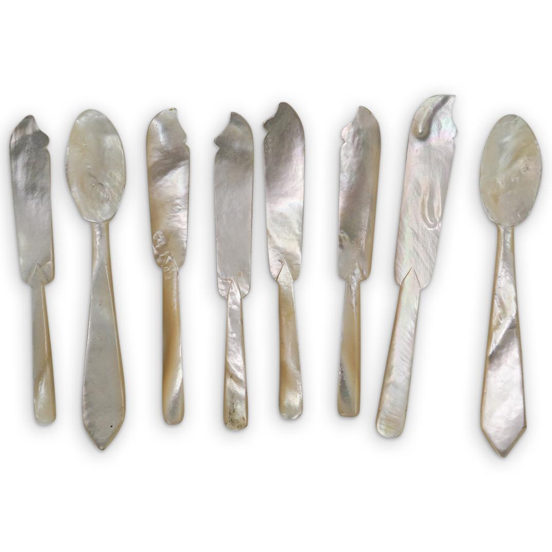 (9Pc) Caviar Spoons & Knives (1 of 2)