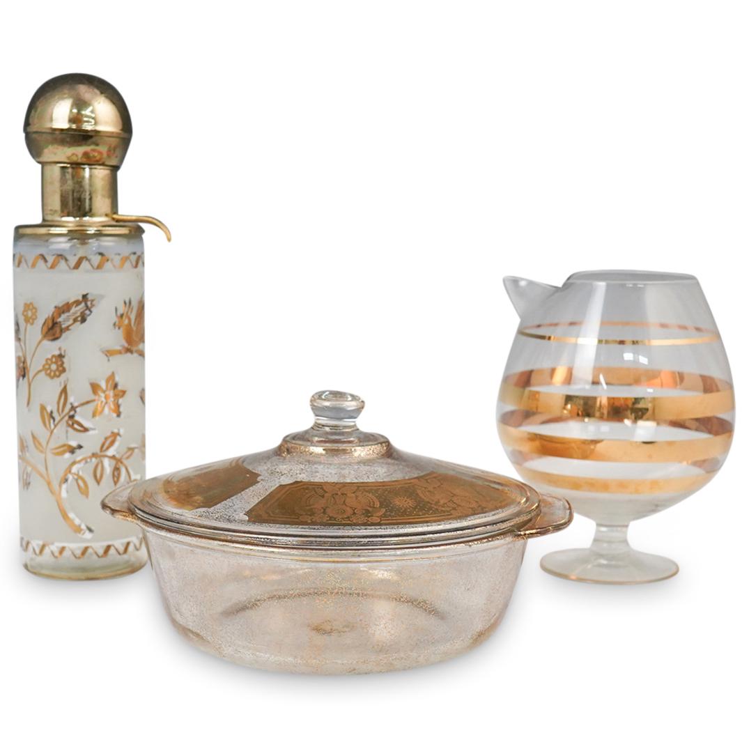 (3 Pc) Mid Century Glass Grouping (1 of 5)