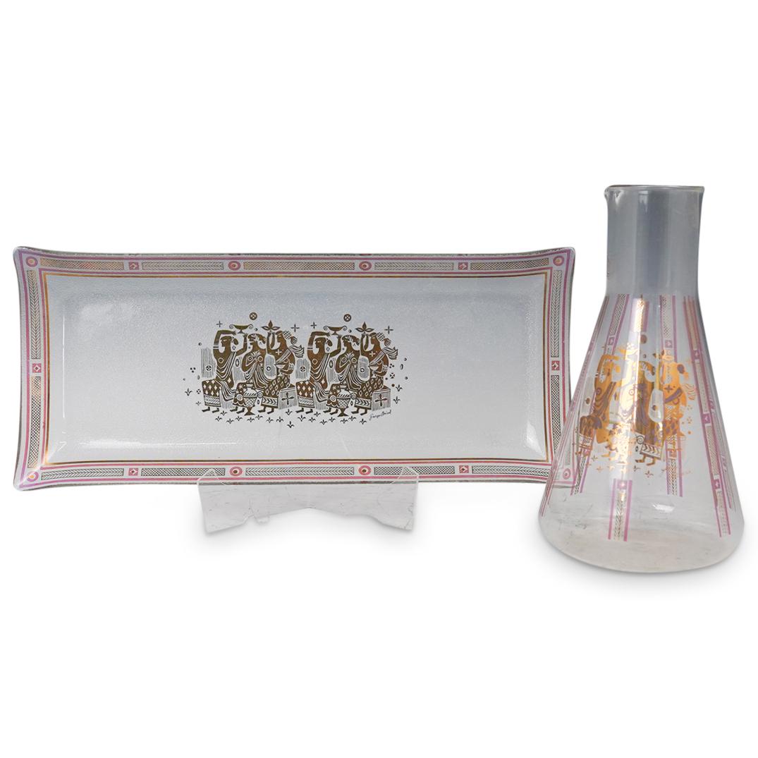 (2 Pc) Art Glass Set by Georges Briard (1 of 4)