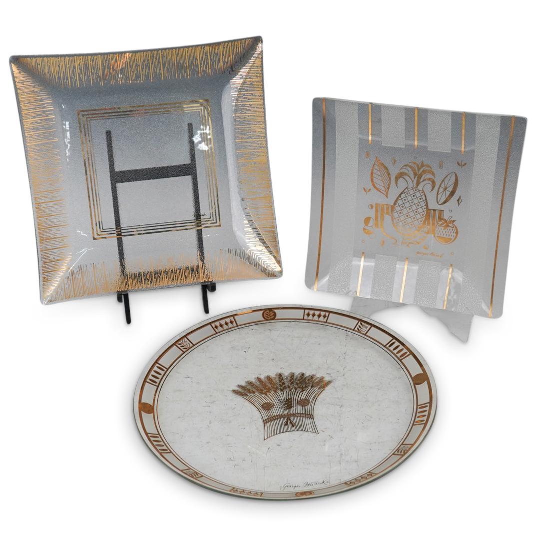 (3 Pc) Mid Century Glass Serving Plates (1 of 5)