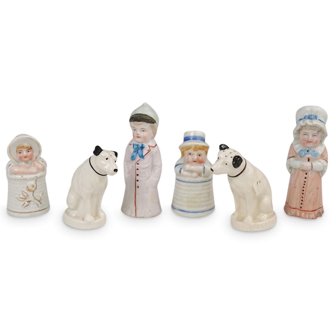 (6 Pc) Salt & Pepper Porcelain Figurines Set (1 of 5)