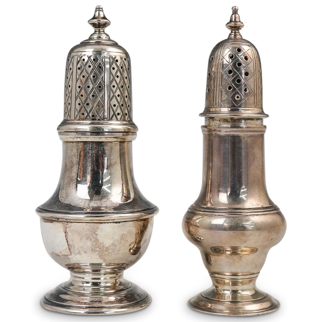 (2 Pc) Sterling Silver Salt & Pepper Shakers (1 of 5)
