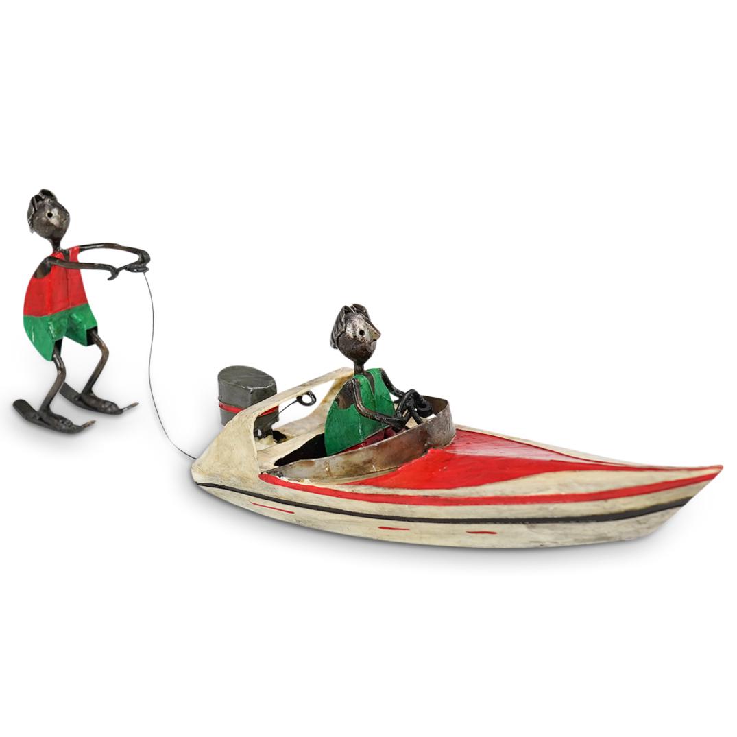 Metal Water Ski Sculpture by Felguerez (1 of 5)