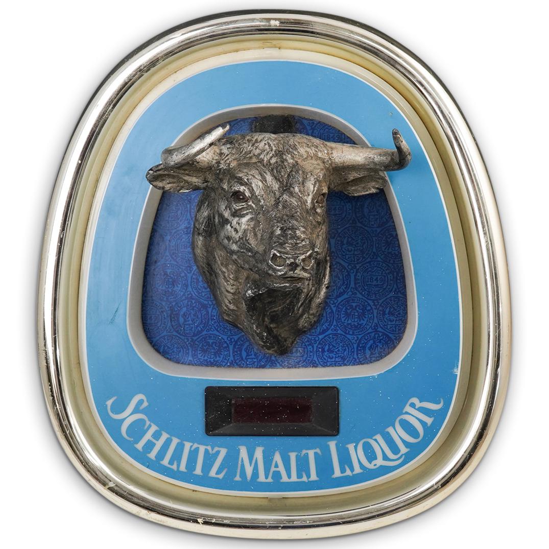 Schlitz Malt Liquor 3d Light Up Bull Bar Sign
