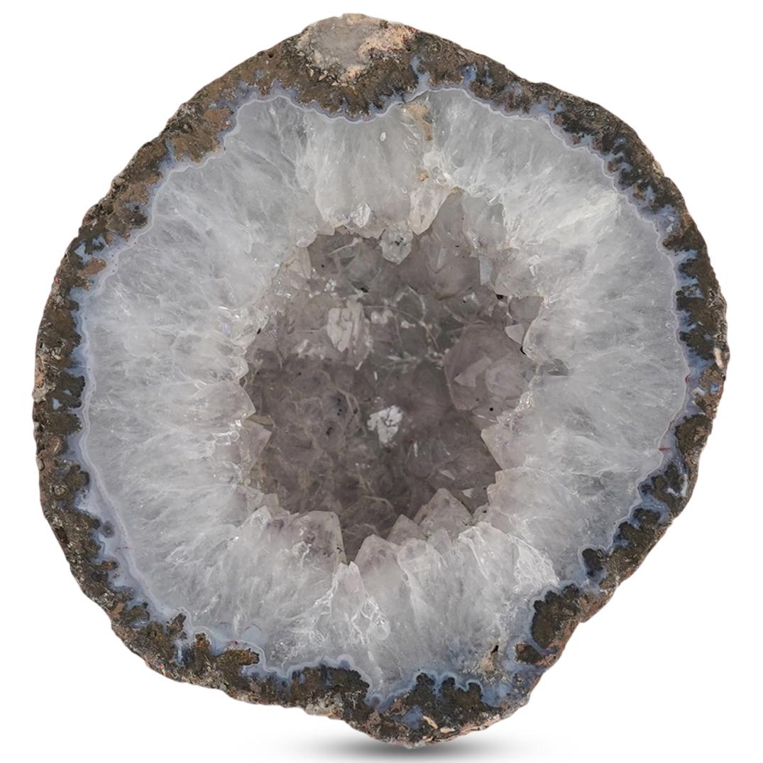 Natural Geode with Quartz / Blue Chalcedony (1 of 3)