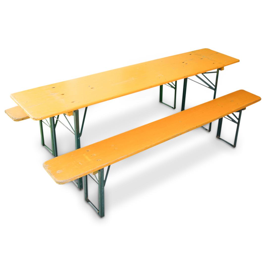 (3Pc) German Beer Garden Bench Set (1 of 10)
