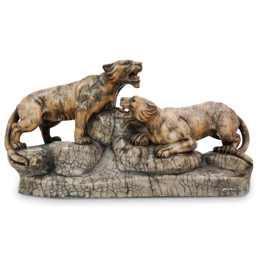 Italian Marble Lions Sculpture (1 of 6)