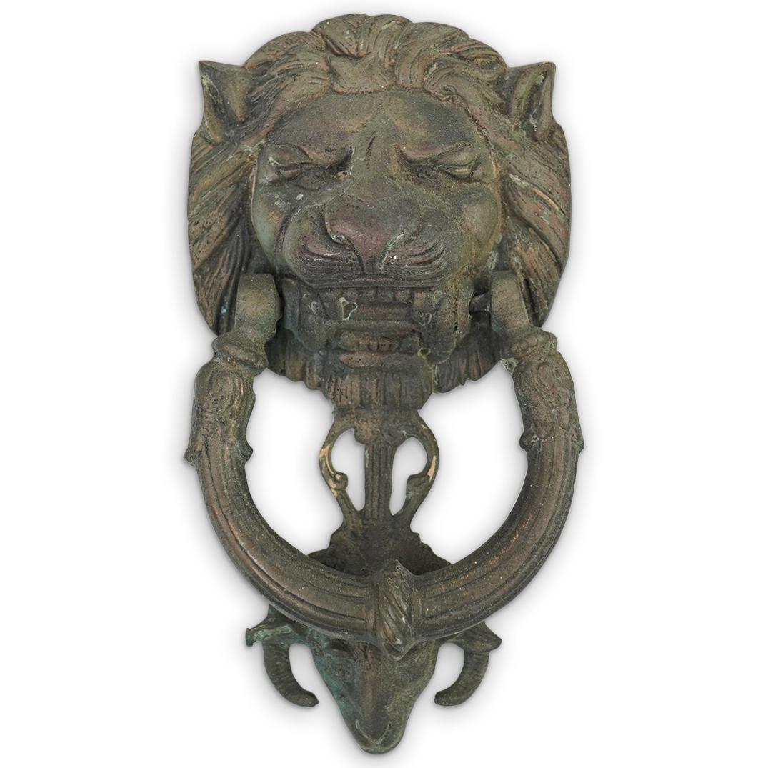 Antique Brass Lion Door knocker (1 of 4)