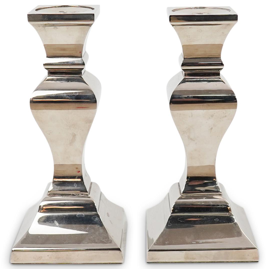 Pair Of Silver Plated Candlesticks (1 of 3)