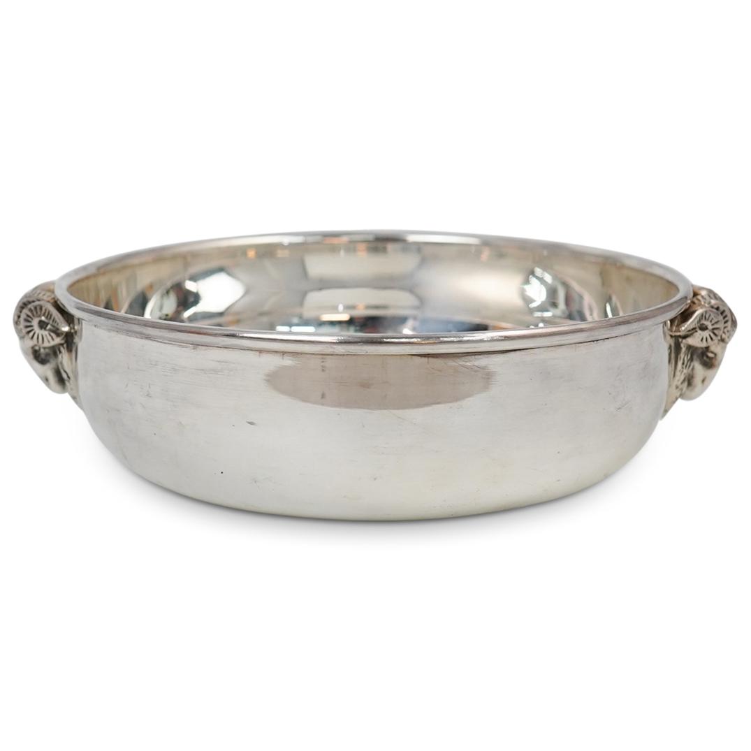 "R&M" Silver Rams Head Bowl (1 of 4)