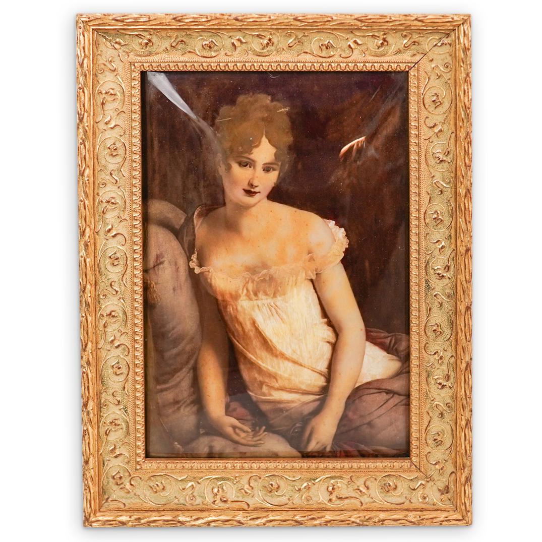 Reverse Painted Glass Portrait (1 of 3)