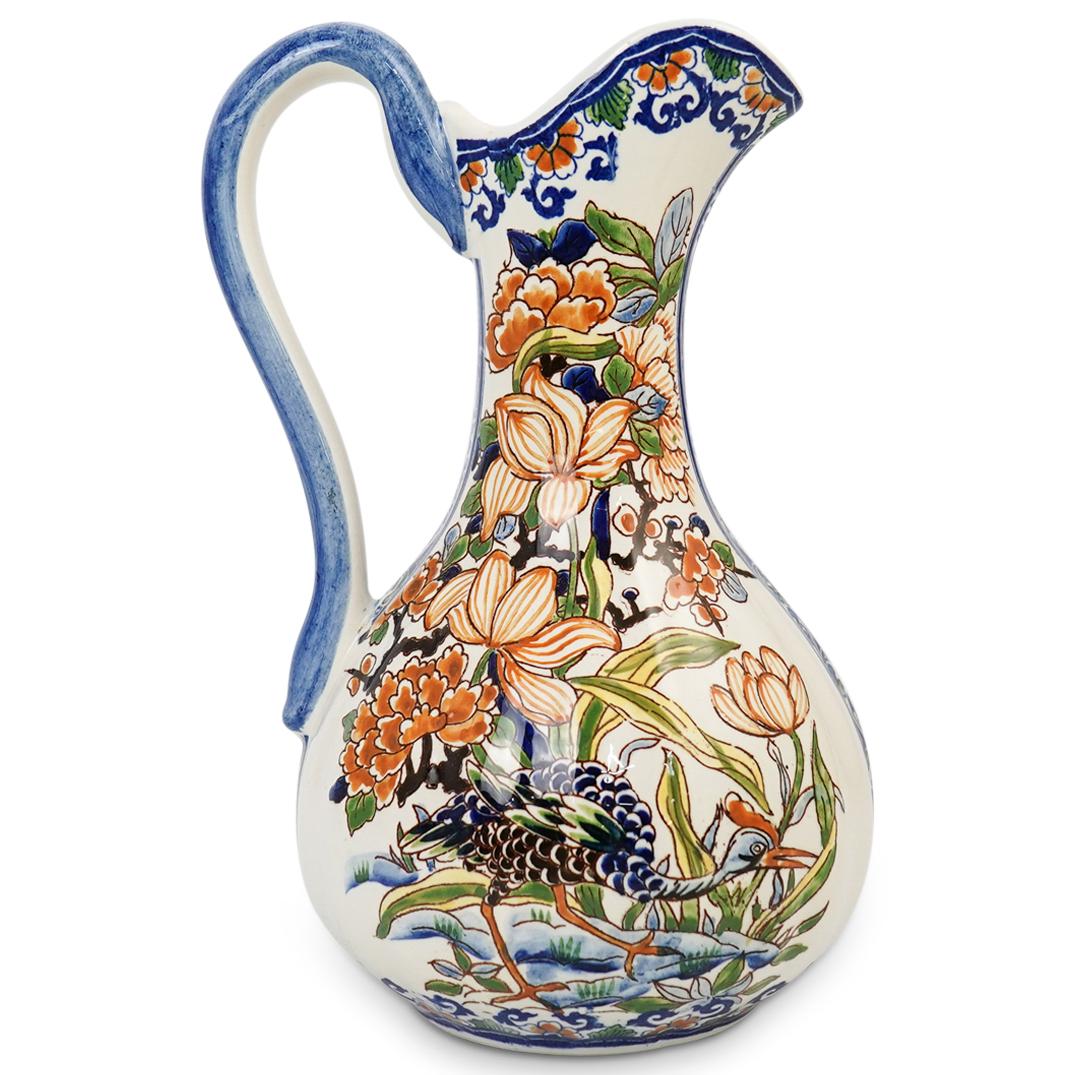 Gien France Faience Ceramic Pitcher (1 of 5)