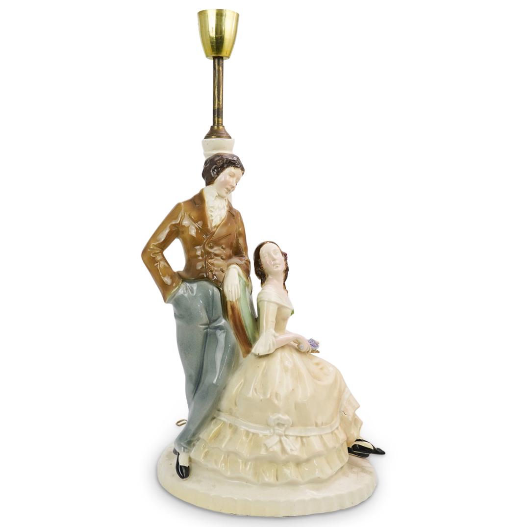 Antique Porcelain Figurine Table Lamp (1 of 5)