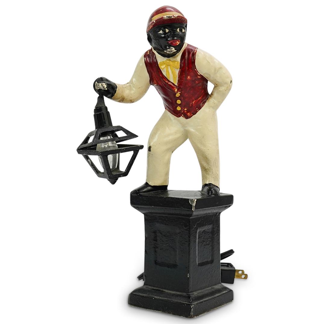 Vintage Cast Iron Lawn Jockey "Jocko" Sculpture (1 of 4)