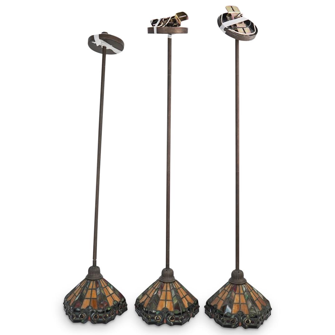 (3 Pc) Tiffany Style Pendant Ceiling Lamps (1 of 5)