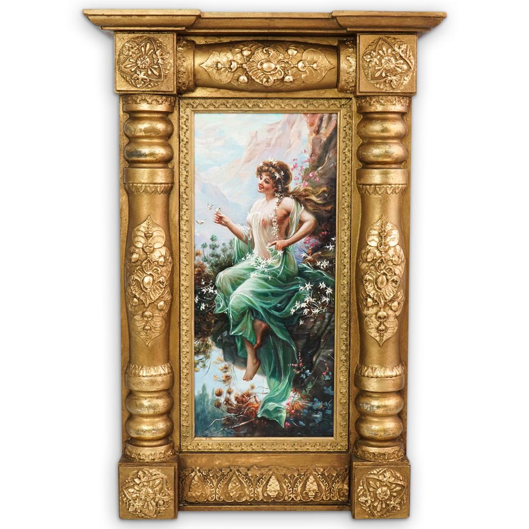 Antique Allegorical Painting on Canvas (1 of 6)