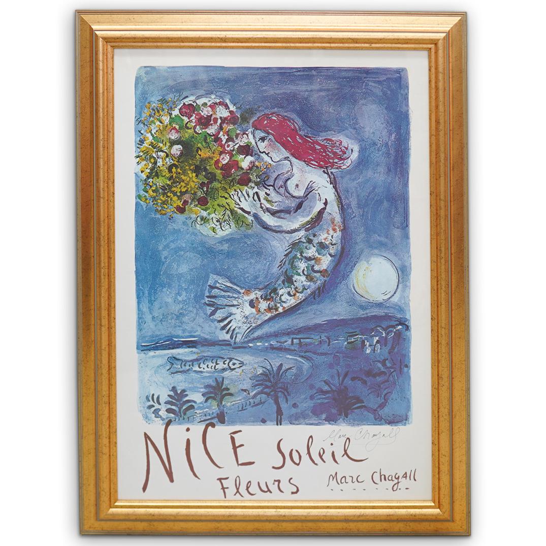 Marc Chagall "Nice Soleil Fleurs" Hand Signed Print (1 of 3)