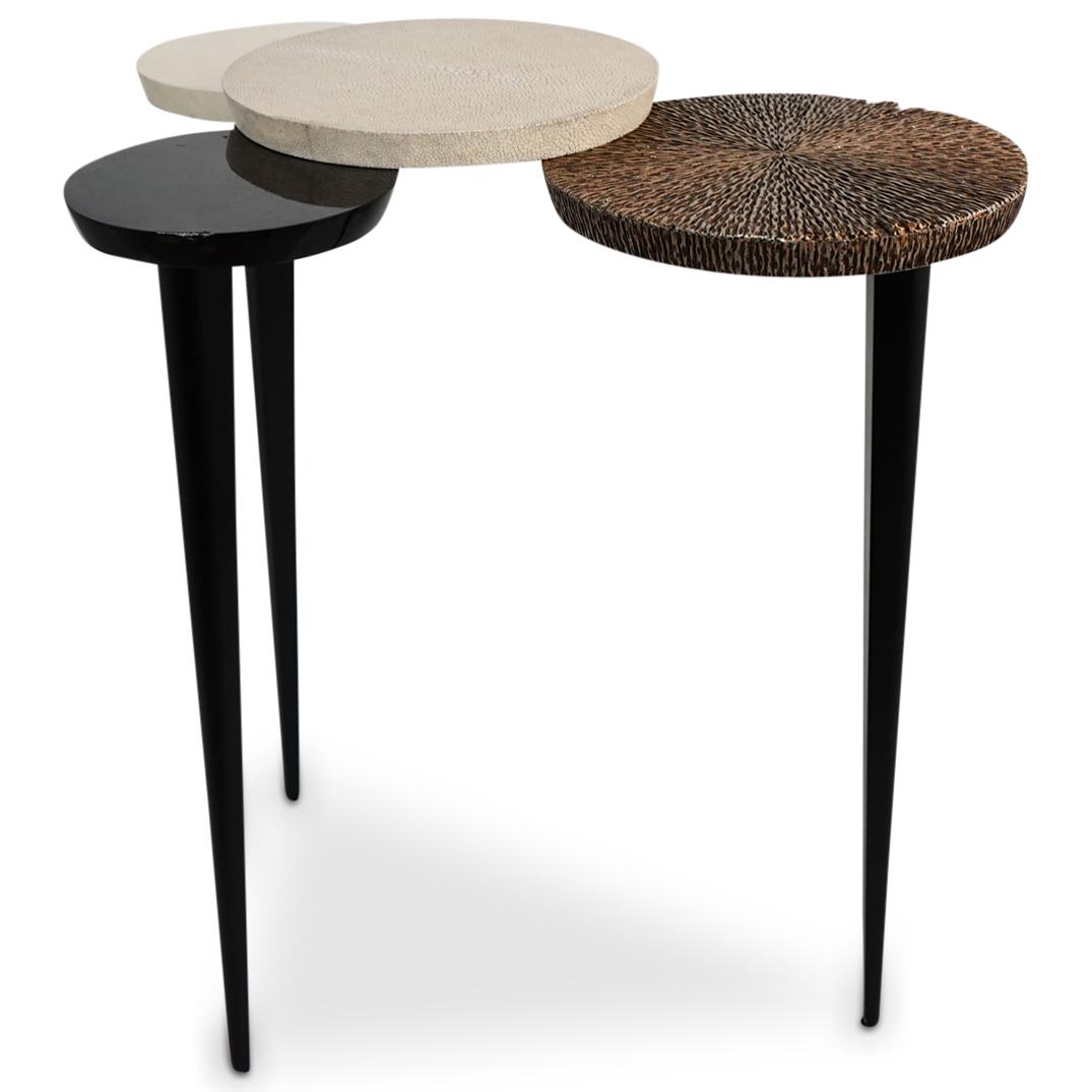 Ginger Brown Shagreen Accent Table (1 of 6)