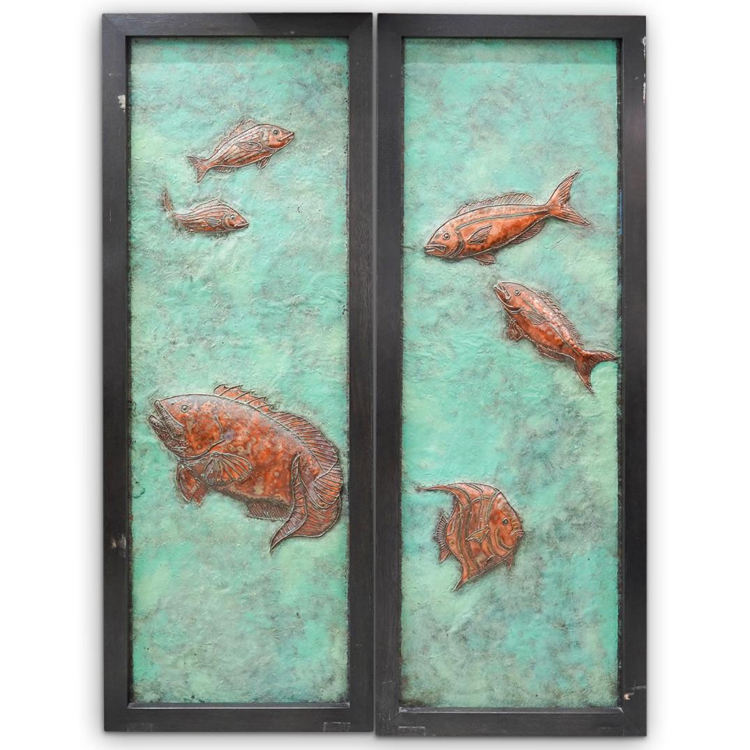 Monumental Architectural Salvage Fish Plaques (1 of 8)