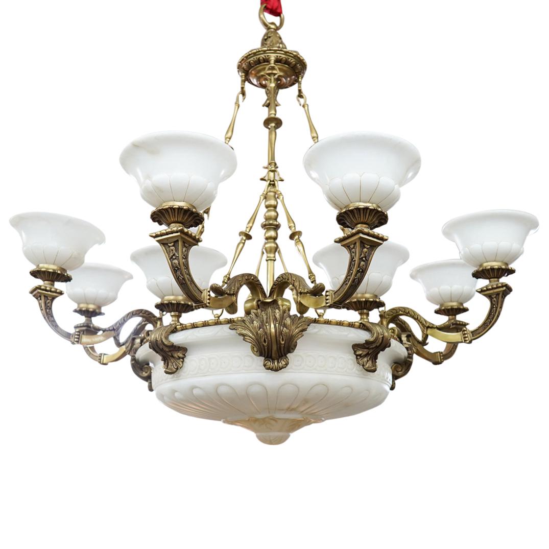 Monumental Alabaster Chandelier (1 of 8)