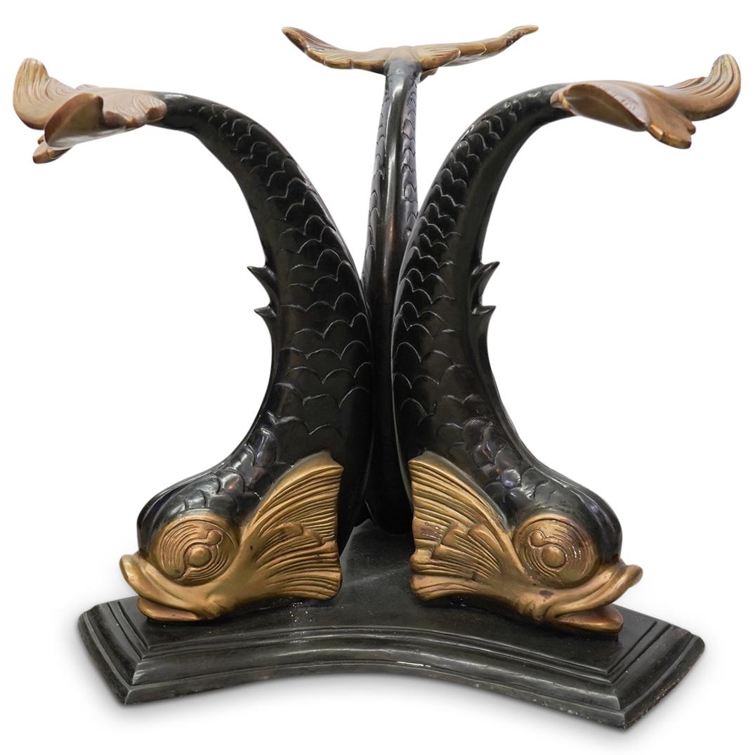 Bronze Italian Dolphin Table Base (1 of 6)