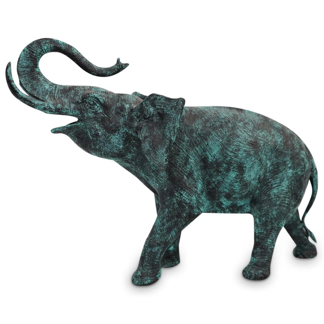 Naturalistic Metal Elephant Statue (1 of 4)