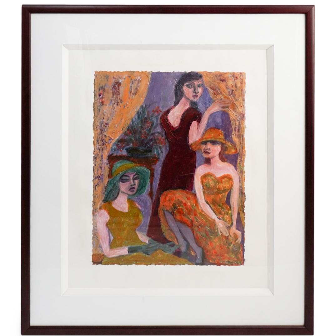 Doina Botez ( Bucharest, 1951) Oil Painting on Paper (1 of 4)