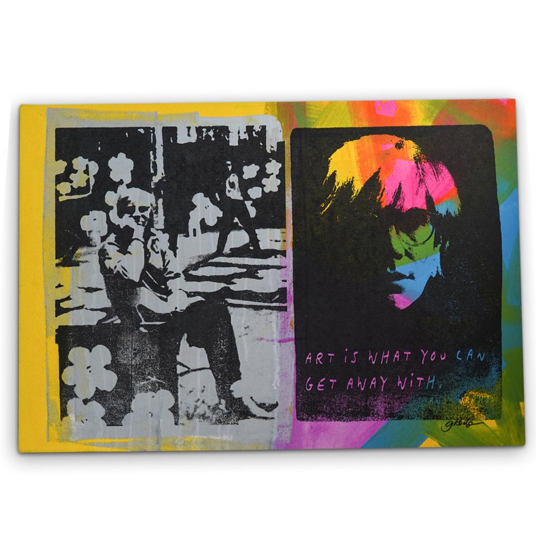 Gail Rodgers "Andy Warhol" Silkscreen on Canvas (1 of 6)