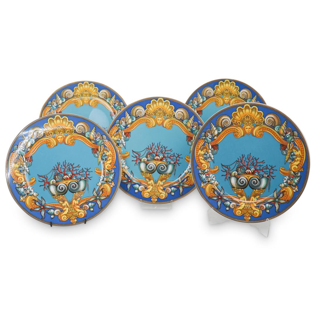 (5Pc) Versace Rosenthal "Le Tresors De La Mer" Plates (1 of 4)
