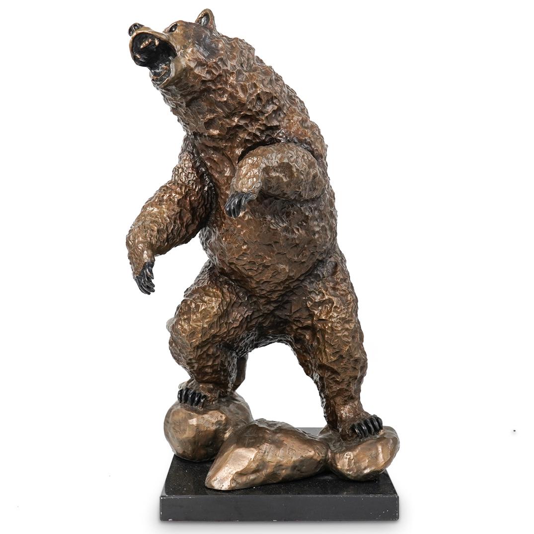 Eli Hopkins "Standoff" Bronze Bear Statue (1 of 7)