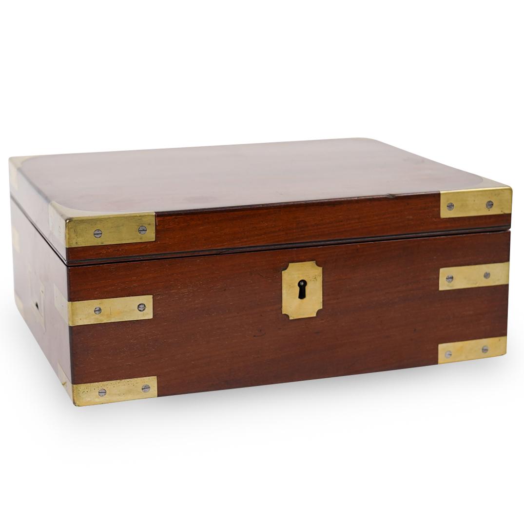 Antique Wood and Brass Document Box (1 of 6)