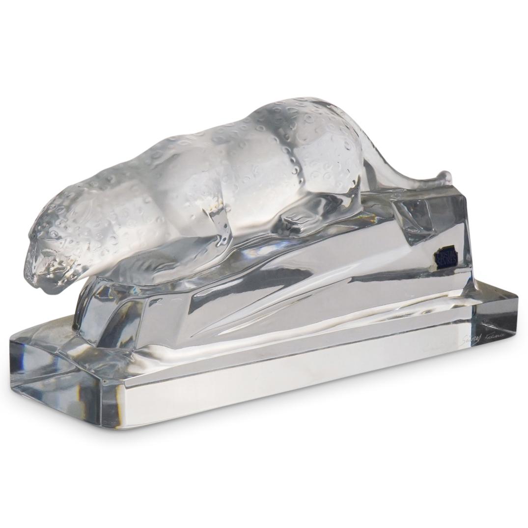 Sevres Crystal Leopard Statue (1 of 6)
