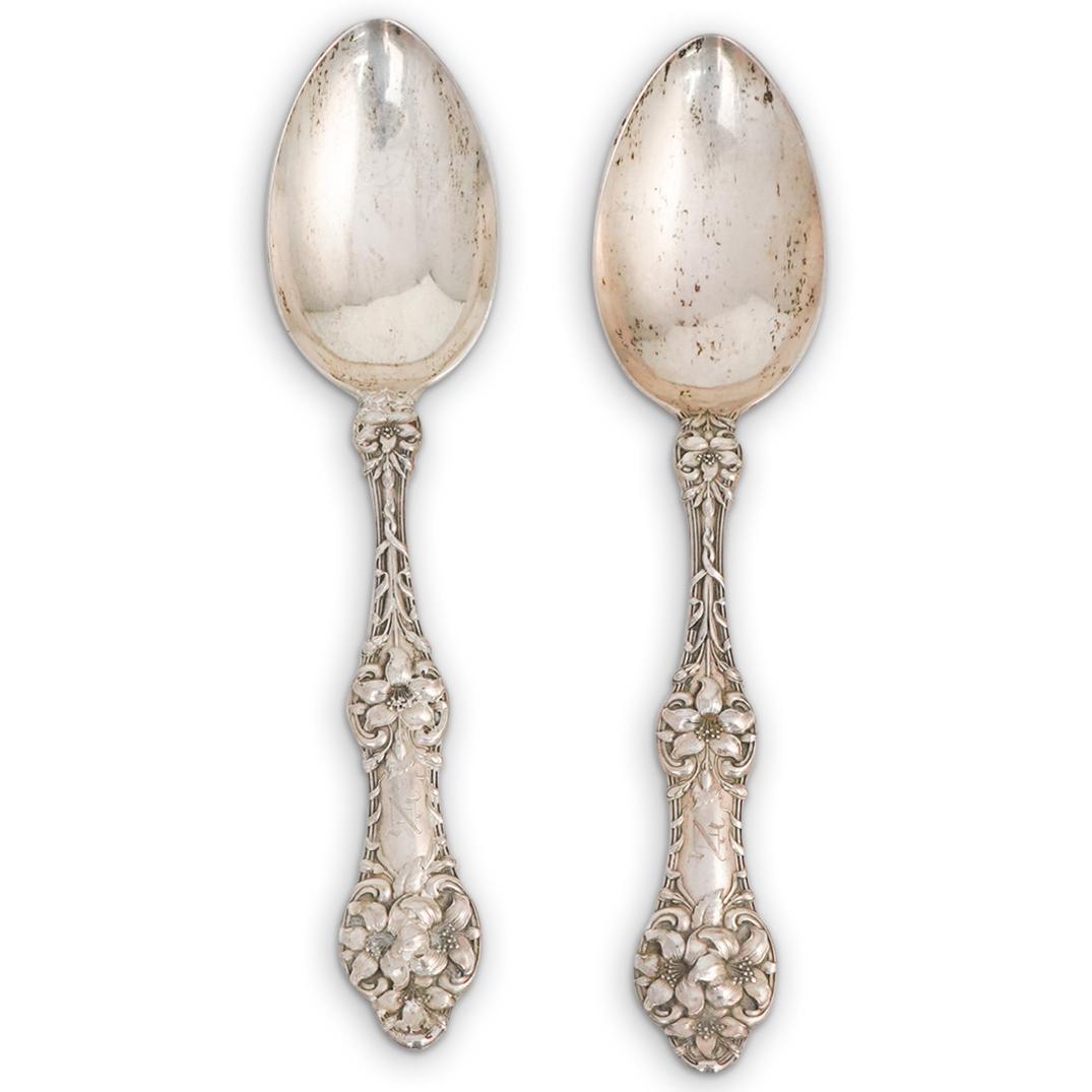 Pair Of "Orange Blossom" Serving Spoons (1 of 4)