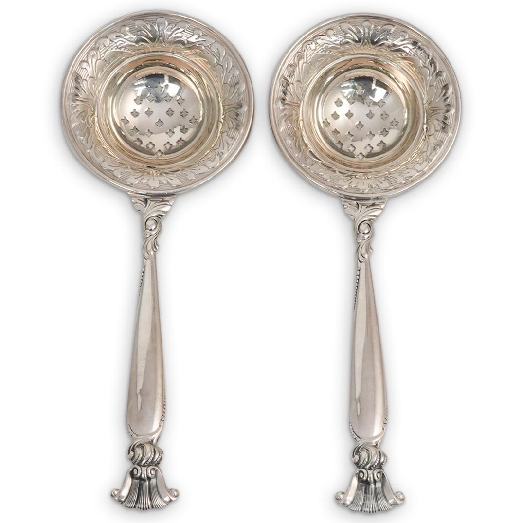 Wallace Sterling Silver Tea Strainers (1 of 4)