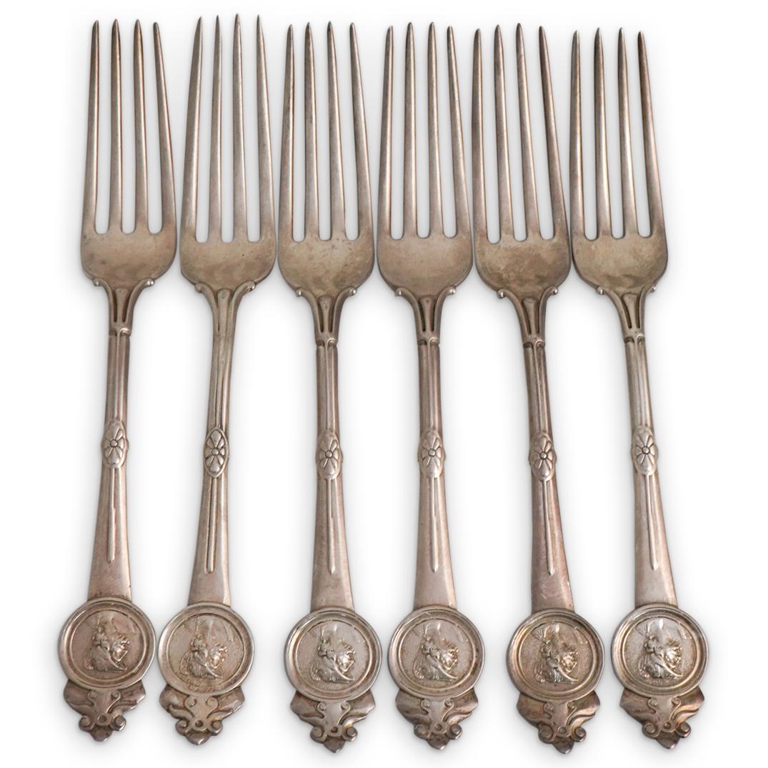 (6Pc) Gorham Figural Sterling Fork Set (1 of 3)