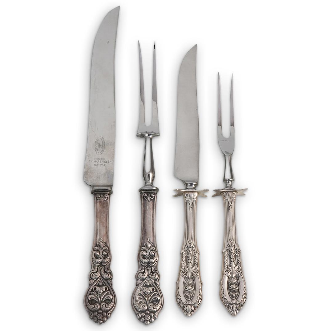 (4Pc) Sterling Silver Norwegian Carving Set (1 of 4)