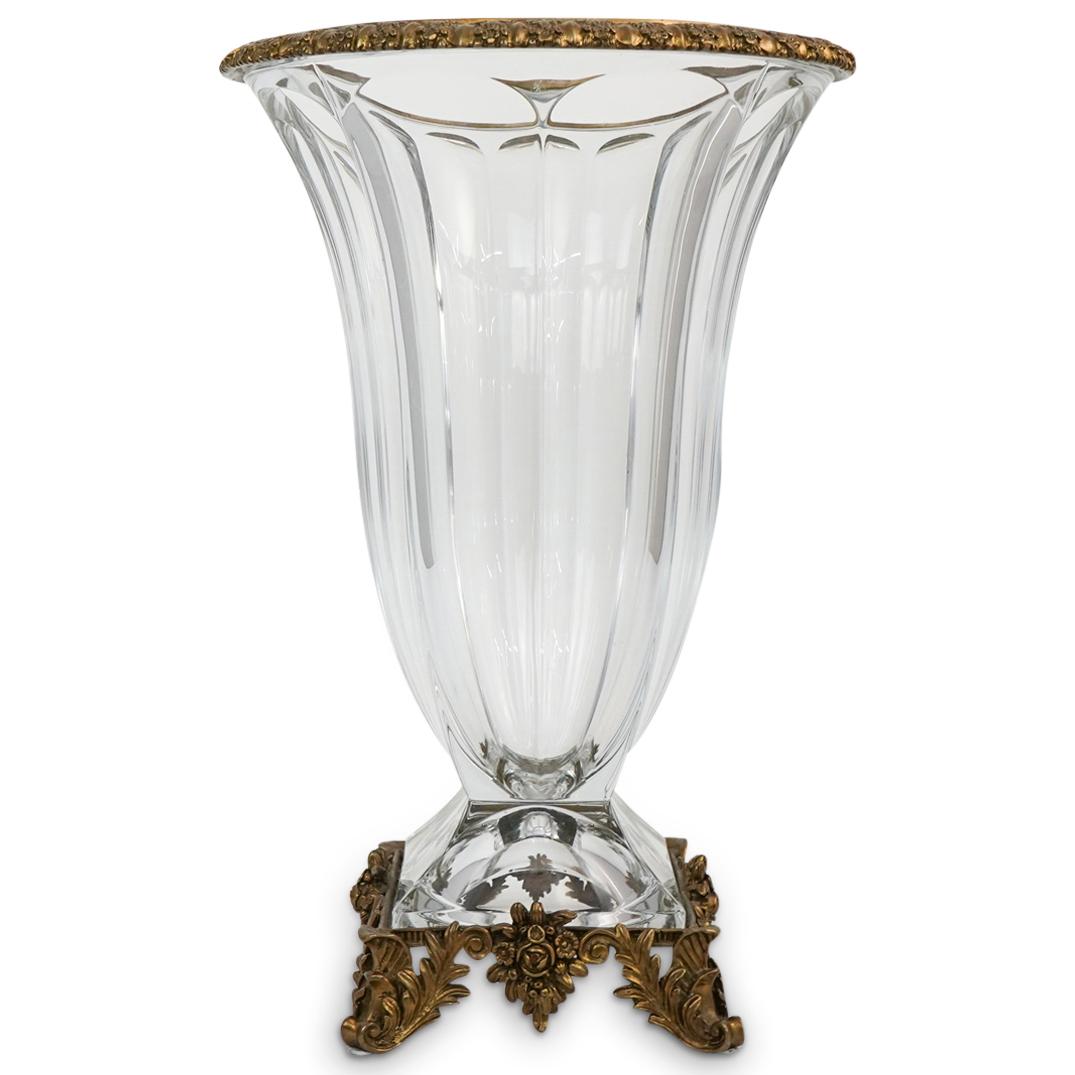 Dore Bronze Crystal Cut Vase (1 of 6)