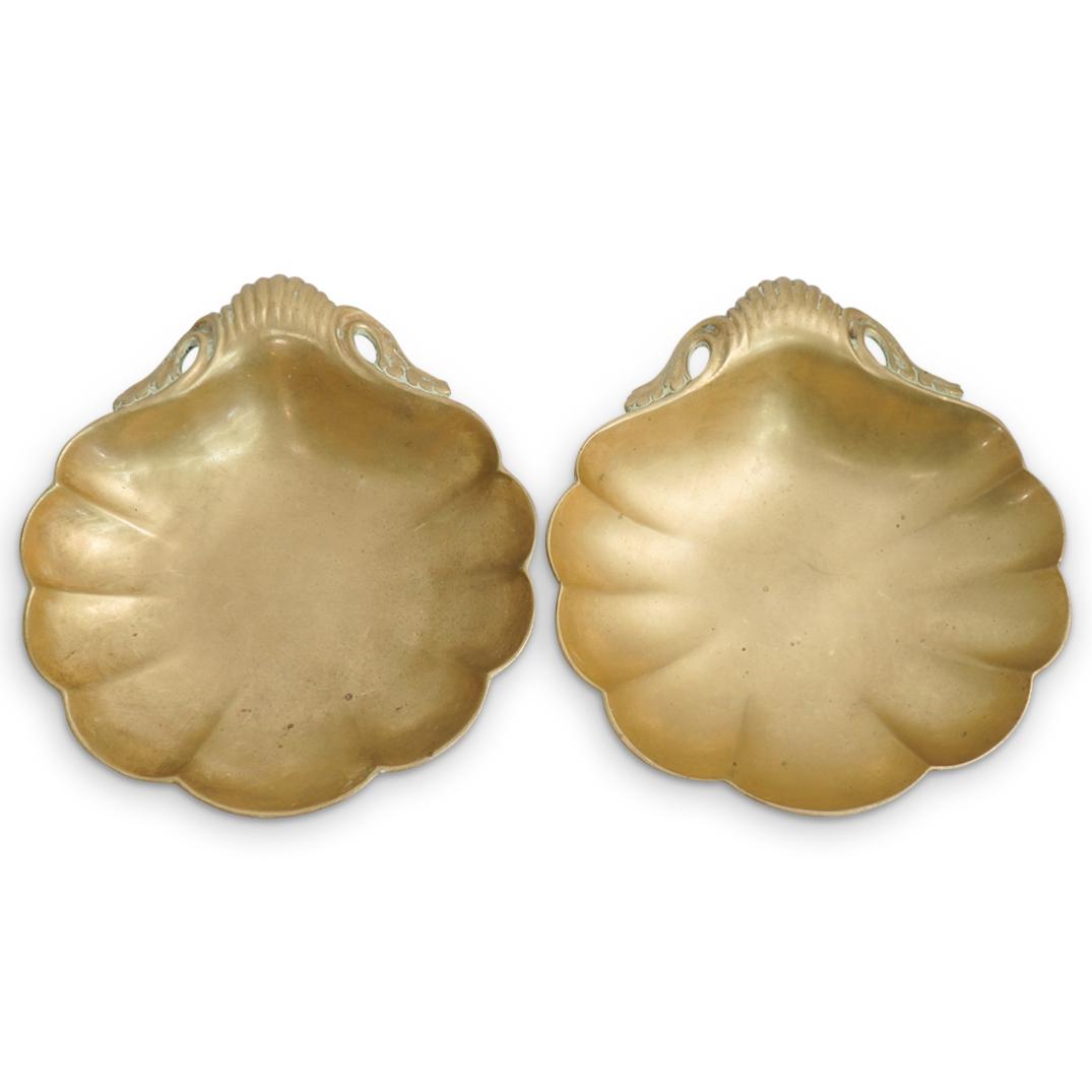 Pair Of Dore Bronze Shell Dishes (1 of 4)