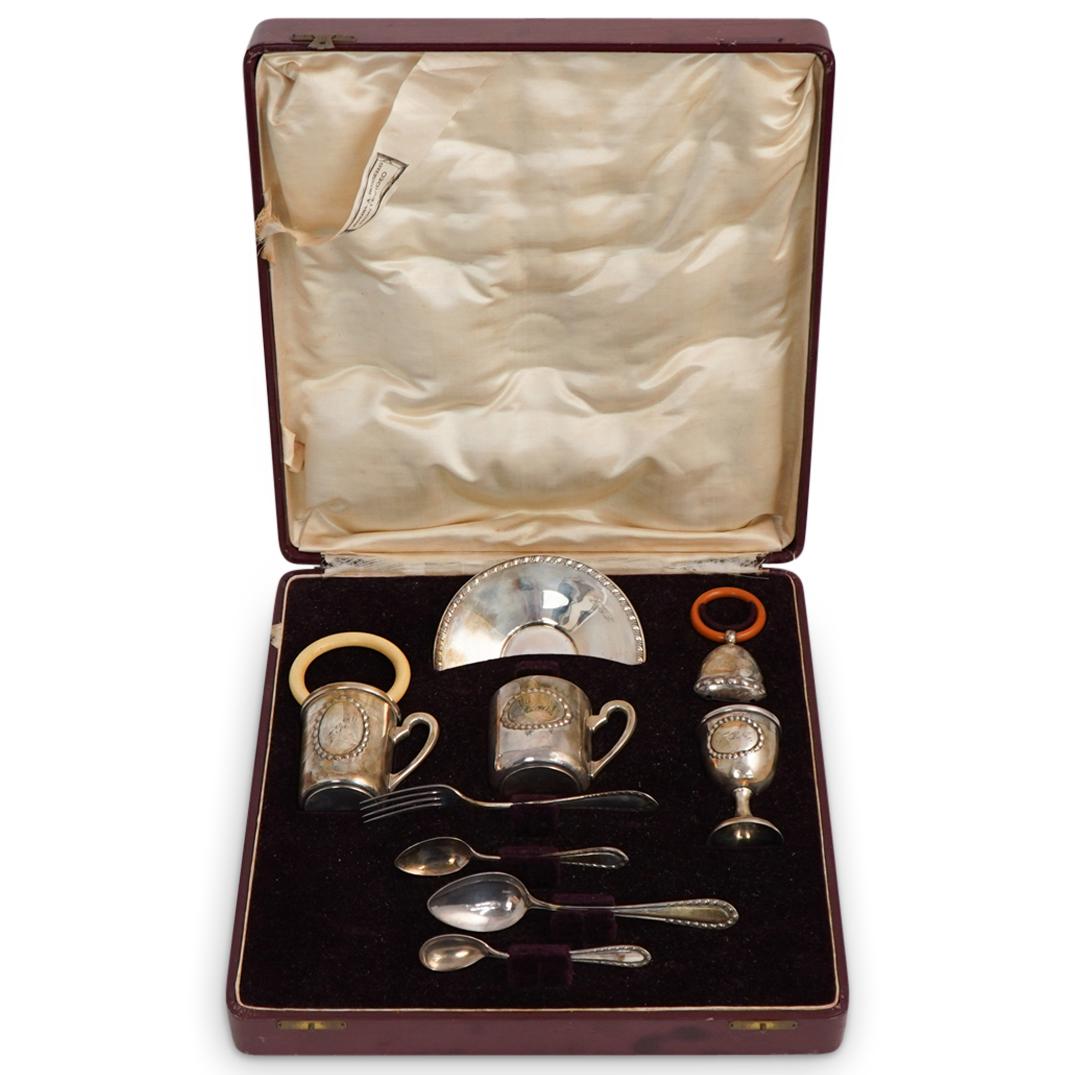 (9 Pc) 800 Silver Baby Nursery Set (1 of 8)