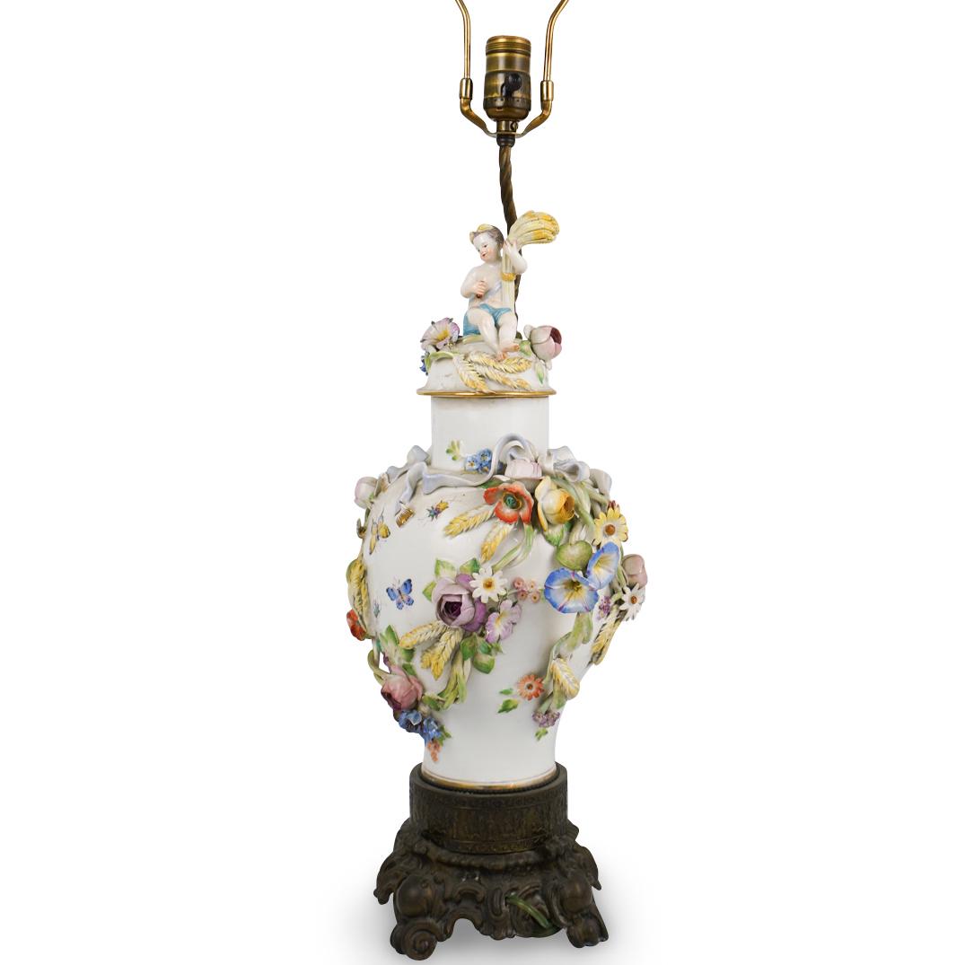 Meissen Porcelain Floral Lamp (1 of 6)