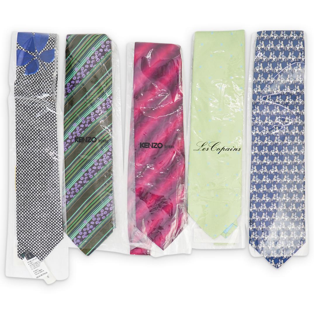 (5 Pcs) Designer Assorted Silk Necktie Group (1 of 9)