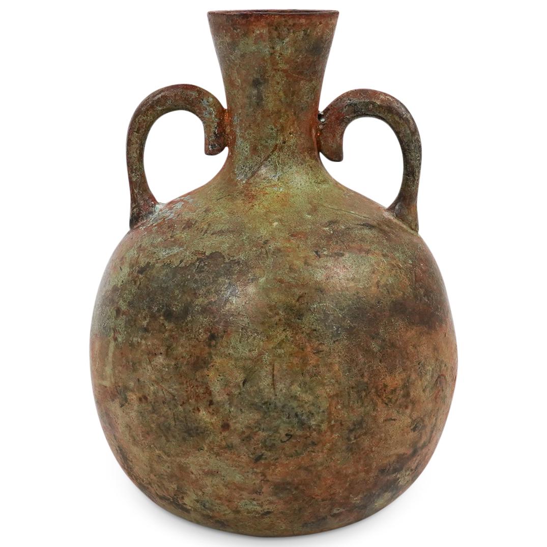 Ancient Double Handled Metal Vessel (1 of 3)