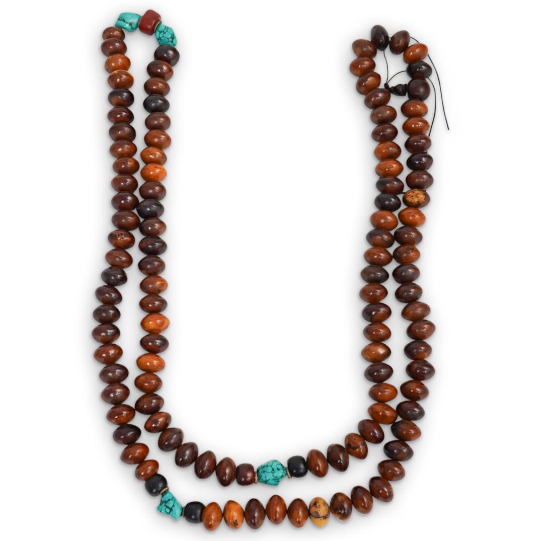 Massive Antique Tibetan Amber Prayer Beads (1 of 5)