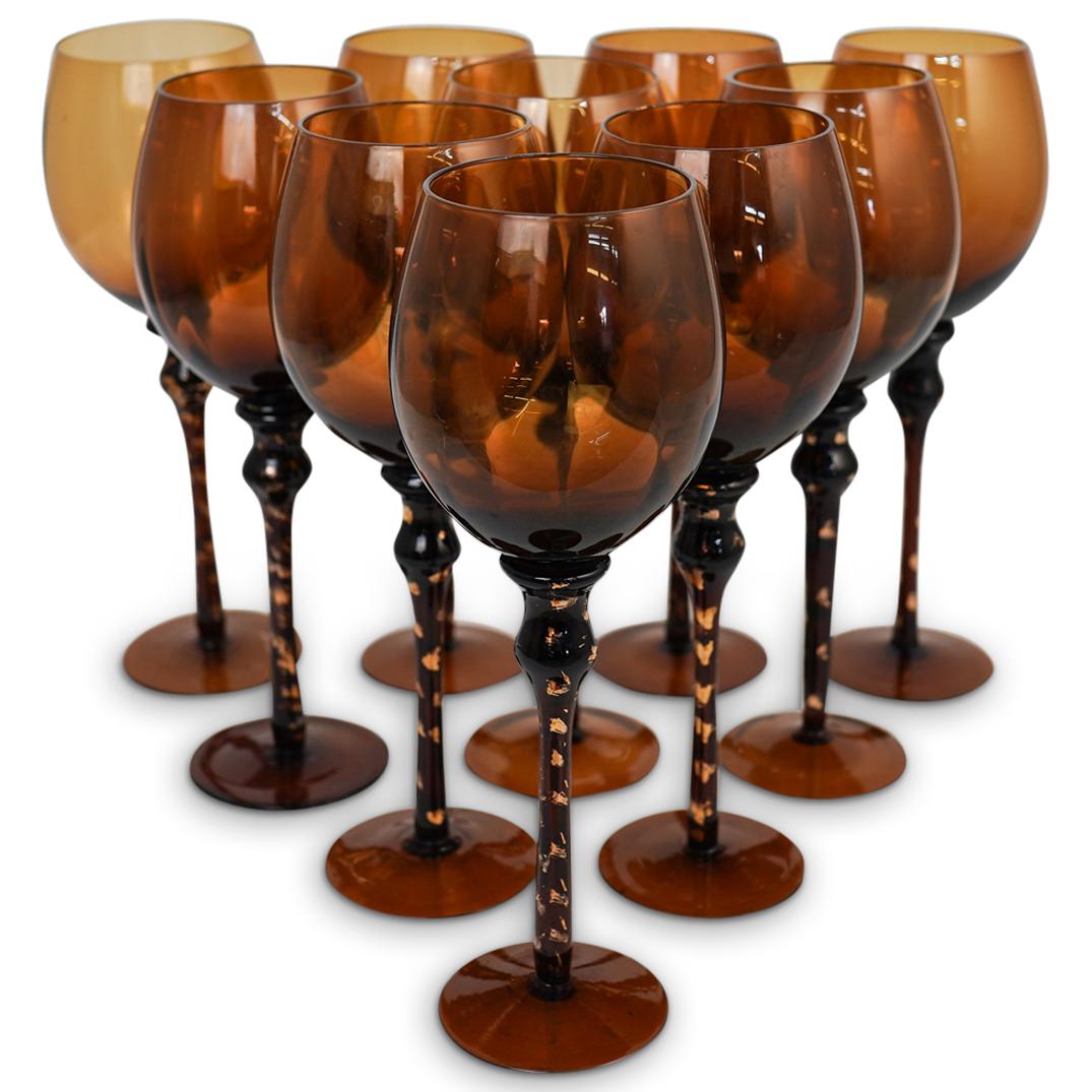 (10Pc) Murano Glass Stemware (1 of 4)